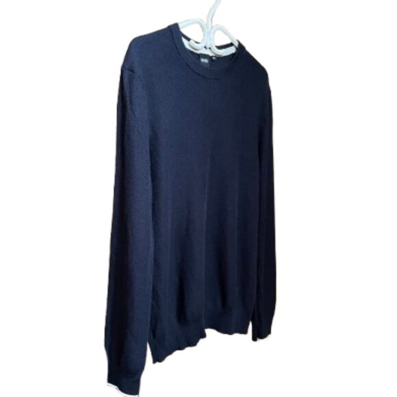 BOSS Hugo Boss Crew Neck Men's Navy Sweater. Size: Large - Picture 4 of 13